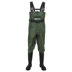 Night Cat Vadeadores de Pesca para Hombres Impermeables Transpirables Mujeres Caza vadeadores para Aguas, 1 tamaño más Grande es Bettler