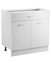 VEVOR White Shaker Base Cabinet with Drawer, 31-Inch Unassembled Drawer Base Cabinet, 31" W x 19" D x 32" H Ready to Assemble Cupboard with Soft-Close Doors and Adjustable Shelf, for Home Office
