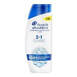 Head & Shoulders Classic 2 en 1 Shampoing Antipelliculaire 625ml. Jusqu'à 100% des Pellicules Éliminées, Cliniquement Prouvé. Tous Types de Cheveux. Usage Quotidien. Rafraîchissant