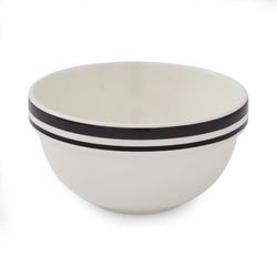 Potter's Stripe Set of 4, 5 Inch Stacking Bowls, Black
