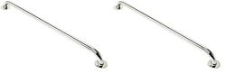 HOMECRAFT Chrome Steel Ringwood Grab Bar, Safety Rail and Mobility Aid for Bathroom and Shower, Elderly, Handicapped and Disabled User Support, Indoor and Outdoor Attachment, 36" (Pack of 2)
