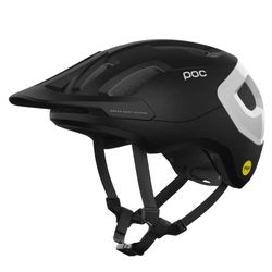 POC Axion Race MIPS, Casco da Bicicletta Unisex-Adult, Uranium Black Matt/Hydrogen White, M (55-58cm)