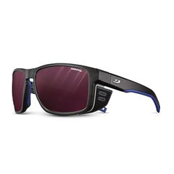 Julbo Shield zonnebril, zwart Tryearslu/blauw/wit, L, uniseks, volwassenen, zwart/blauw/wit (Black Tryearslu/blauw/wit), L