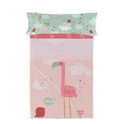 HappyFriday Moshi Moshi Hola beddengoedset, meerkleurig, voor bedden van 105 cm, 2-delig