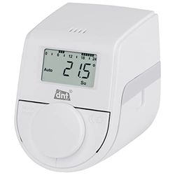 dnt Radiatorthermostaat ThermoTune, elektronische thermostaat voor verwarming, bespaart tot 30% op stookkosten, milieuvriendelijk en energiebesparend, DNT00016, wit