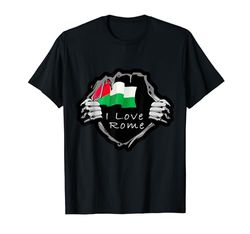 I Love Roma bandiera Italia divertente Roma souvenir regalo Maglietta