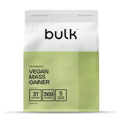 Bulk Vegan Mass Gainer, Protein Powder, Strawberry, 2.5 kg, Packaging May Vary