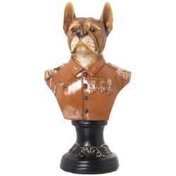 Alexandra House Living Busto Marrón Plástico Perro Traje 13 x 17 x 30 cm