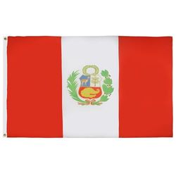 Peru Vlag 150x90 cm - Peruaanse vlaggen 90 x 150 cm - Banner 3x5 ft Hoge kwaliteit - AZ FLAG