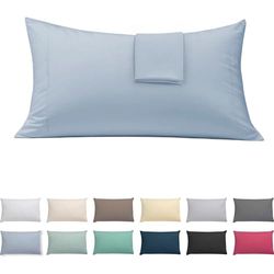 ECOMMERC3 | 2-pack örngott 45 x 85 extra mjuka och bekväma - ljusblå örngott tillverkat i 100% i Spanien, andas, lätt att tvätta