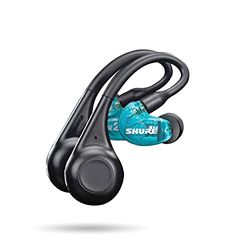 Shure AONIC 215 TW2 True Wireless Sound Isolating Ear Buds met Bluetooth 5-technologie, premium audio met diepe bas, beveiligde fit over-the-ear, 32 uur batterijduur (Gen 2)-Blauw