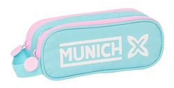 Safta Munich Heaven Trousse Double pour Enfant, idéale pour Les Enfants d'âge Scolaire, Confortable et Polyvalente, qualité et résistance, 21 x 6 x 8 cm, Couleur Bleu Ciel, Bleu Ciel, Estándar,