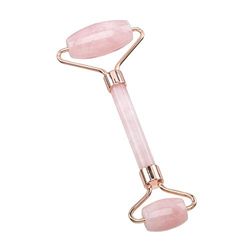 Zoe Ayla Facial Roller, Rose Quartz, 1 pc - Essential Skin Care Tools for Women - Promotes Blood Circulation - Improves Skin Tone, Elasticity and Collagen Production - Use with Serum and Moisturizer