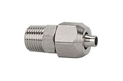 Raccord à visser droit AG, conique, R 1/4, pour tuyau 8/6 mm, SW 14/14, pression max. 25 bar, ES 1.4404