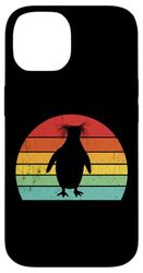 Mens & Womens Retro Vintage Sunset Macaroni Penguin Lover Coque pour iPhone 14