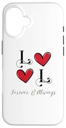 Iniziali di coppia L & L, matrimonio, anniversario, inaugurazione della casa Custodia per iPhone 16
