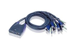 Aten CS64US switch per keyboard-video-mouse (kvm) Nero