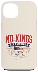 No Kings 4 luglio bandiera USA mappa vintage Custodia per iPhone 13