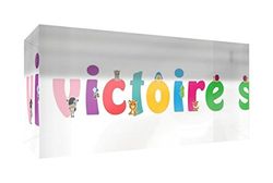 Little Helper recuerdo decorativo de acrílico transparente pulido como diamante estilo illustratif pintado con el nombre de joven Victoria 5 x 21 x 2 cm gran