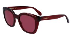 Salvatore Ferragamo Unisex SF2000S zonnebril, 616 transparant rood, 52, 616 transparant rood, 52