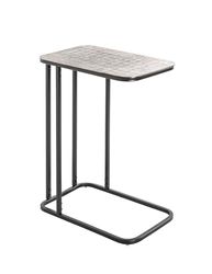 HAKU Möbel Mesa auxiliar negro, plata, metal, metal - Dim.: AN 46 cm x AL 62 cm x P 29 cm, Estilo: Moderno