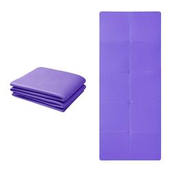 Good Nite Opvouwbare yogamat, antislip, draagbare fitnessmat, opvouwbare lichtgewicht gymnastiekmat, pilatessport, reizen, yogamat, 183 x 61 x 0,6 cm (paars)