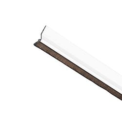 Amig - Draught Excluder for Entrance or Passage Doors | Self-Adhesive Overlay Draught Excluder | Hair Brush | Plastic Sheet Between The Brush | 1 m | White | Aluminium