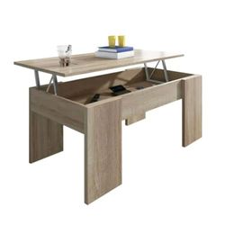 SHIITO | Modelo VINCCI- Mesa de Centro Elevable | Moderna y Funcional | Acabado en Cambrian - 45,3x90x50 cm