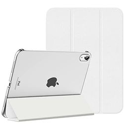 MoKo Cover Custodia iPad (A16) 11a Generazione 2025 /iPad 10a Generazione 2022, Cover Custodia Protettiva per Supporto Ultrasottile con Copertura Posteriore Traslucida in PC Rigido, Bianco