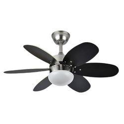 Brightium DC-ventilator met 6 vleugels, omkeerbaar, wenge/beuken, afstandsbediening en timer, ideaal voor het opfrissen en decoreren van binnenruimtes.