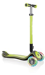 Globber Scooter unissexo juvenil Elite Deluxe verde com rodas luminosas, tamanho único