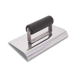 Marshalltown Stainless Steel Edging Trowel with Plastic Handle, Provides Rounding to Concrete, Radius: 10 mm, Lip: 13 mm, Dimensions: 203 x 102 mm