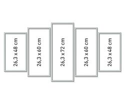 Schipper 605280901 Peinture par numéros avec Cadre en Aluminium polyptyque 132 x 72 cm Argenté sans Verre pour Votre œuvre d'art Montage Facile