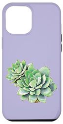 Custodia per iPhone 13 Pro Max Piante succulente Giardinaggio Illustrazione Verde Deserto Giardino