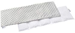 Medi Partners Cuscino Termico noccioli ciliegio 60x20cm 800g Minky 5 Camere Grande Terapia del freddo Federa sfoderabile (Grigio)