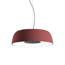 LED-hanglamp, 28,5 W, 700 mA, 2700 K, dimbaar, met scherm van polyethyleen en diffuser van aluminium, model Djembe 65,23, rood, 63 x 63 x 23 cm (A681-262)