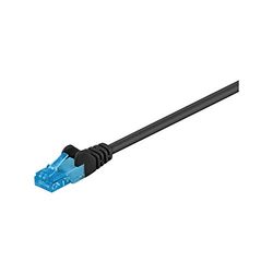 Goobay 55410 CAT 6a Câble de Liaison, U/UTP, Noir, 5m Longueur de Câble