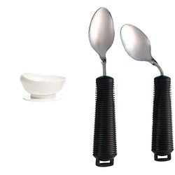 Aidapt Large Scoop Bowl in White & Bendable Spoon (Eligible for VAT Relief in The UK)
