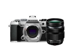 OM SYSTEM OM-5 Cámara con Sistema Micro Four Thirds con Objetivo M.Zuiko Digital ED 12-40mm Pro II, Sensor Live Mos de 20 MP, Estabilización de Imagen Mejorada de 5 Ejes, Plata/Negro