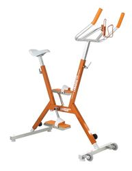 Aquabike Lanabike - Bicicletta d'acqua per piscina - Sella ergonomica - Sella ergonomica - Manubrio sportivo - Pedali antiscivolo - Impostazioni Click & Turn - Blu - Waterflex, grande, (WX-LANA-BL)
