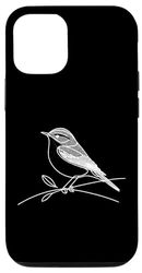 iPhone 15 Pro Line Art Bird & Ornithologist Pine Warbler Case