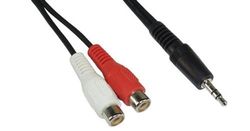 InLine 0.2m 2x RCA Vrouwelijke naar 3.5mm Mannelijke Stereo Audio Kabel