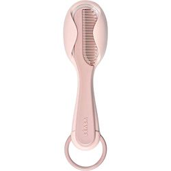 Béaba, kam + hårborste, baby/barn, kamförvaringssystem integrerat på baksidan av borsten, Old Pink