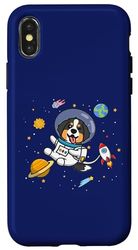 Kids Girls Boys Kawaii Space Bernese Mountain Dog Lover Coque pour iPhone X/XS