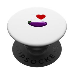 Me encanta la berenjena LGBTQ+ PopSockets PopGrip Adhesivo