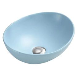 Mexen Lavandino da bagno in ceramica con vasca singola Elza, blu opaco, 21014049
