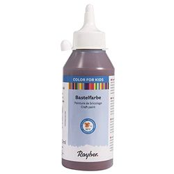 Rayher 38957540 - Colore per bambini, flacone da 250 ml, colore: Marrone terra