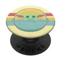 Popsockets-Star Wars Star Wars The Mandalorian The Child Rainbow Chest Lines PopGrip: Agarre intercambiable para Teléfonos y Tabletas