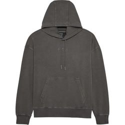 Fox Wordmark Oversized Fleece Hoodie PO Pewter S