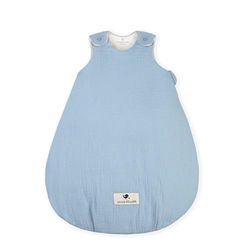 Julius Zöllner Babyslaapzak gevoerd mousseline 2,5 TOG Gr. 68/74 | 100% katoen mousseline | Oeko-Tex Standard 100 | Denim